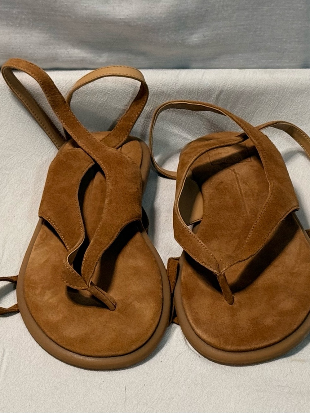Dolce Vita Jayden Teak Suede Wrap Ankle Sandals 8.5 NWOT